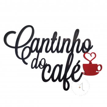 Cantinho do café Acrilico preto